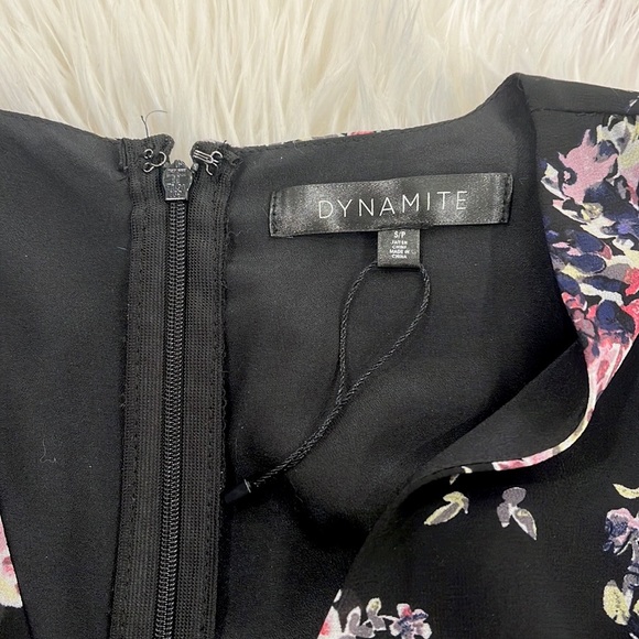 Dynamite Long Sleeve Black Floral Maxi Dress - Picture 11 of 14